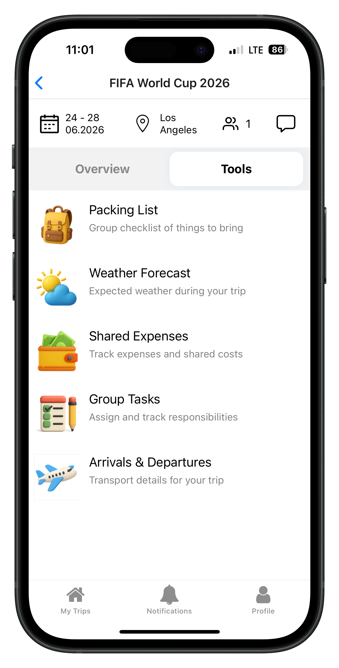 Screenshot showing all FlowTrip tools in one interface